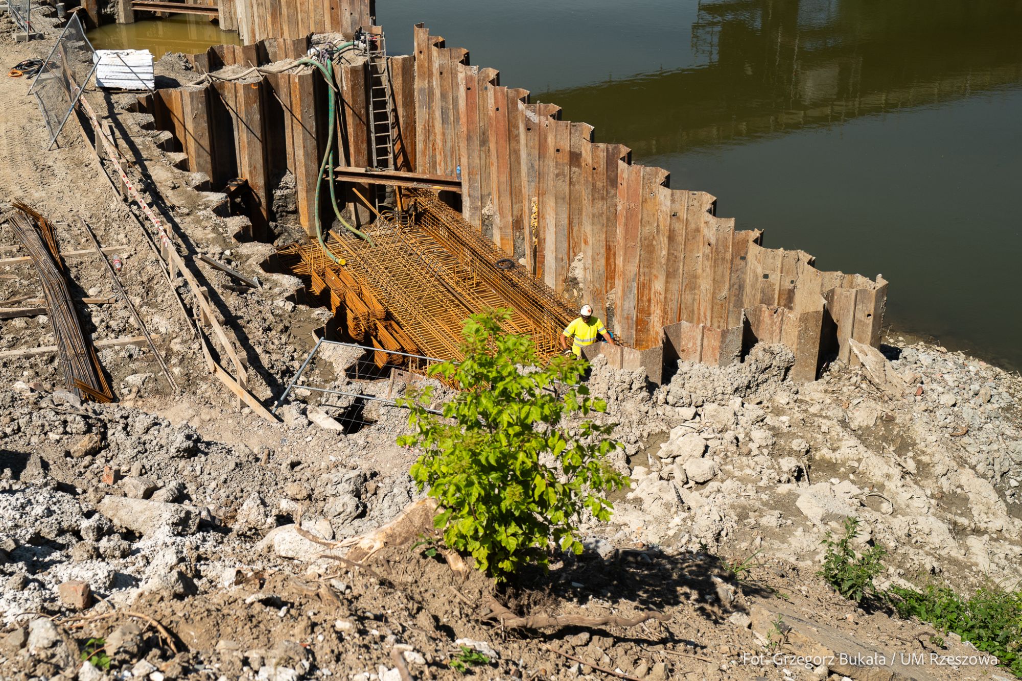 zdjęcie z placu budowy Wisłokostrady w Rzeszowie,fot. Gegorz Bukała, Urząd Miasta Rzeszowa